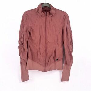 P'Tula Women's Anna Luxe Mock Neck Long Sleeve‎ Full Zip Jacket Ash Rose Small